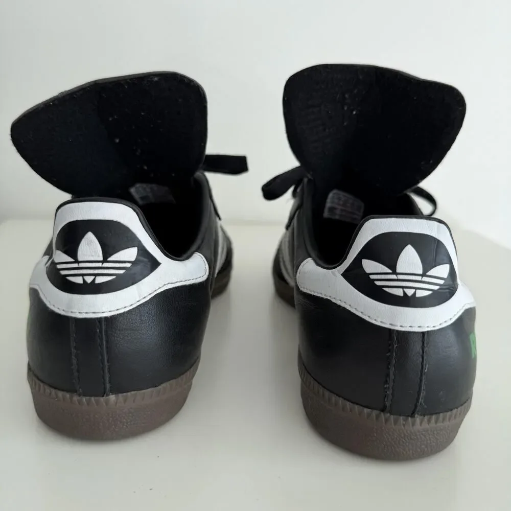 Adidas Samba Round Two Sneaker Mens 7.5 Black Leather Sport Sean Wotherspoon